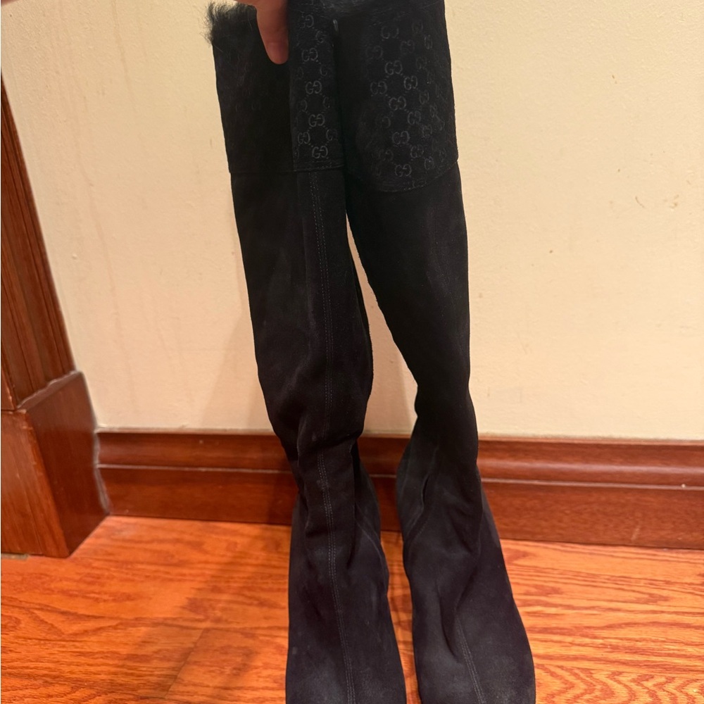 Gucci Black Over the Knee Boots